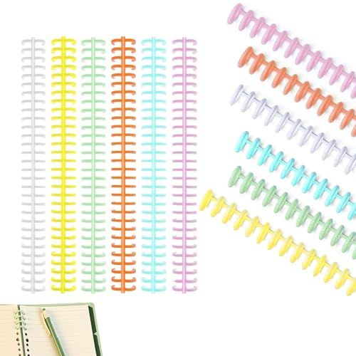 12 Pcs Binding Spines, 30 Hole Click Binding Combs Spiral Book Binder Coils for Student Teacher Business Document File Making Office and School Use