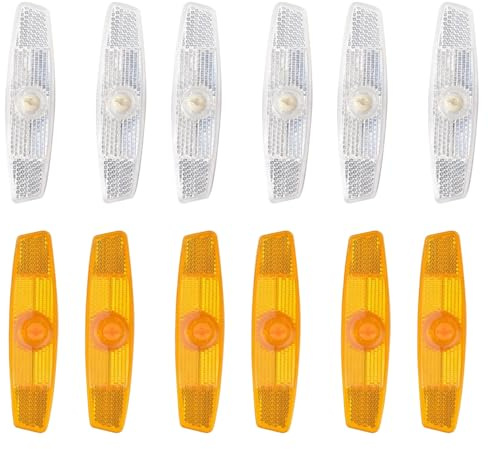 amangul Riflettori per ruote bici resistenti alle intemperie Riflettori per raggi per biciclette Moto Scooter Riflettori esterni multiuso