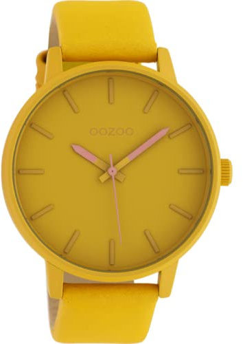 Oozoo Damenuhr mit Lederband 45 MM Senfgelb C10380