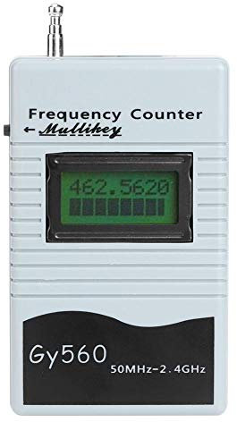 Qiilu Tragbarer Frequenzzähler, GY560 50 MHz bis 2,4 GHz Tragbarer Frequenzzähler Zweiwege-Hochfrequenzmessgerät für Auto-Boote