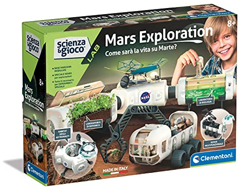 Clementoni - 19243 - Scienza e Gioco Lab - NASA Mars Exploration, Base Spaziale - Kit esperimenti Scienza, Gioco scientifico 8 Anni, Manuale in Italiano, Made in Italy