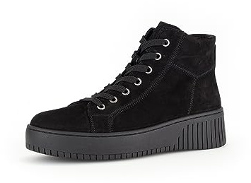 Gabor Femme Bottines | Dame Bottines à Lacets | Semelle intérieure Amovible | Chaussure de Transition | Botte | Noir (Schwarz) / 01 | 41 EU - 7.5 UK