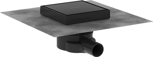 hansgrohe 56249670 RainDrain Point Punktablauf 150/150 rückseitig befliesbar Mattschwarz Komplettset