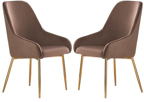 TBWFRD Mid-Century Modern Dining Chair Pair, Navy Blue Velvet, High Continuous Back, Ergonomic, Wrought Iron Frame, 2 Count, Kitchen, Adult