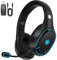 PHOINIKAS Bluetooth Headset, 2,4G Wireless Gaming Headset für PS5, PS4, PC, Gaming Kopfhörer Kabellos mit Noise Cancelling Mikrofon, Faltbarer, Surround Sound, Über 30 Stunden Akkulaufzeit (Schwarz)