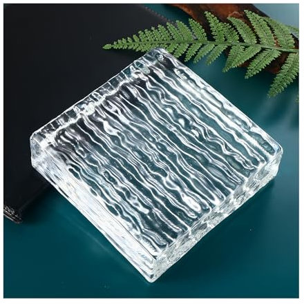 ZNQNDSR Bloque De Vidrio De Alta Transparencia, Ladrillo Rectangular De Vidrio Sólido para La Renovación De Baños Modernos Y Mamparas De Sala De Estar.(10PCS)
