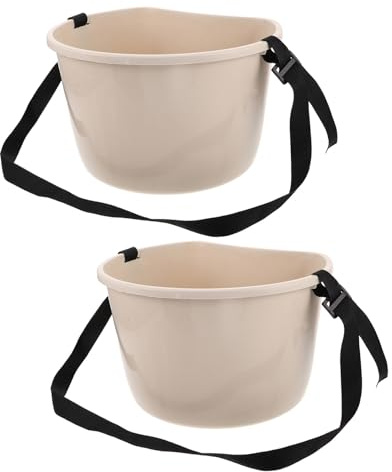 Abaodam Secchio per Raccolta Multifunzionale da Giardino 2 Pezzi con Tracolla, Secchio Piccolo per Bacche e Frutta, Resistente e Portatile per Attività Agricole e Raccolta Orto