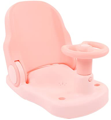Aumotop Asiento de Baño Ajustable para bebé con Superficie Antideslizante para Bebés y Niños Pequeños Silla de Baño Segura y Duradera 15,0x10,4 Pulgadas (Rosa)