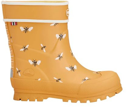 Viking Alv Jolly Rubber Boots, Yellow/White, 28
