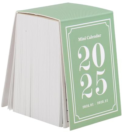 NUOBESTY 1pc Mini 2025 Calendar Daily Tear off Desk Calendar Small Retro Monthly Calendar for Office Home Schedule