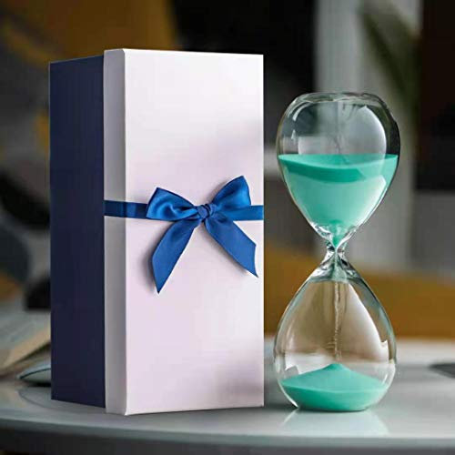 PUJIANA Sablier, Assistant de Gestion du Temps, Horloge en Verre de 30 Minutes, Horloge de Sable, Artisanat en Verre, décoration en Verre(Grün)