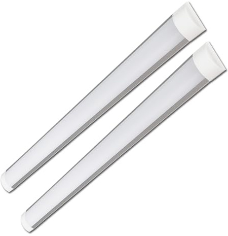 LED ATOMANT Pack 2x Pantalla Luminaria LED integrado, 150cm 48W, CCT (Selector de Color Blanco Calido, Neutro y Frio), 4800 lumenes