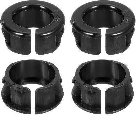 sourcing map Lot de 18 œillets à encliquetage de câble, bague de montage ouverte de 1,9 cm de diamètre – Œillets de protection ronds en nylon noir pour câble