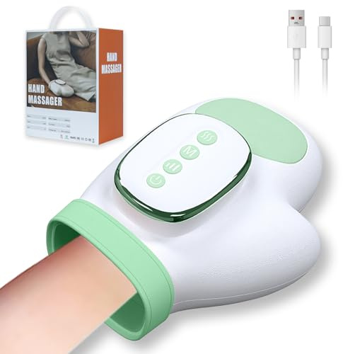 ideallife Masajeador de Manos Eléctricos Inalámbrico con Calor y Compresión, Masaje Dedos, Muñecas y Palma, Máquina de Masaje de Muñeca, Masajeador de Muñeca Recargable, Regalo para Hombres y Mujeres