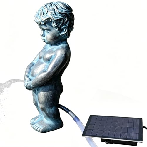 Ameble 4.7x4.3x12.2 Pollici Spitter per Fontana in Resina ad energia Solare per Ragazzo per Piccoli stagni Decorazione per laghetto da Giardino all'aperto