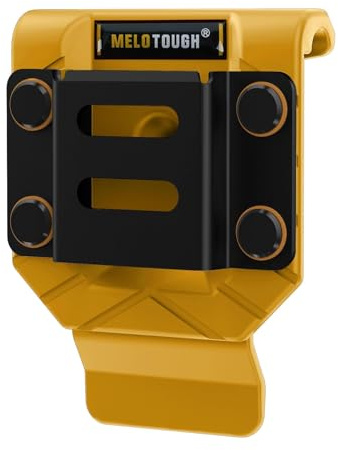 MELOTOUGH Drill Belt Clip,Drill Holder for Tool Belt,Measuring Tape Holder for Impact Driver,Tape Measure (Yellow)