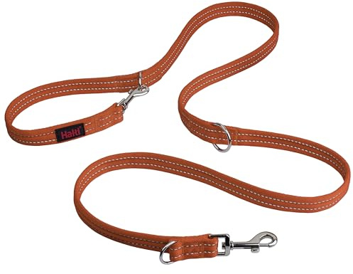 Halti Training Lead - Professional No-Pull Double-Ended Dog Lead, Lightweight, Soft & Durable, Ideal for Obedience Training & Everyday Walks with Dogs and Puppies (Size Large, Burnt Orange, 2m)