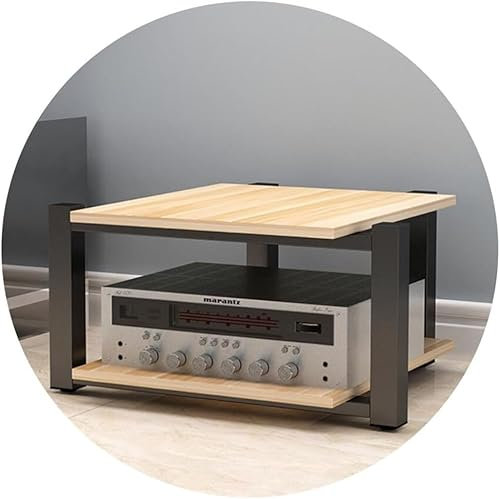 2/3/4-vånings HiFi-ställ AV-hylla 4-vånings MDF TV-ställ HIFI-ljudskåp Ljudställ/TV-ställ och mediaenhet för underhållning,Trä färg,70 * 55 * 40 cm (2 nivåer)