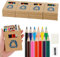 CXRYLZ-FUR 12 Pack Buntstifte Kinder, 12 Farben Holzstifte mit Spitzer und Radiergummi Set, Dicke Farbstifte Kleine Geschenke für Kinder Kindergeburtstag Party Mitgebsel Schule