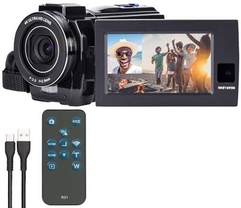 Somikon Videocam: Dual-Lens-4K-UHD-Camcorder mit Sony-Sensor und FHD-Rückkamera (Videocamera, Mini DV, WLAN Kamera)
