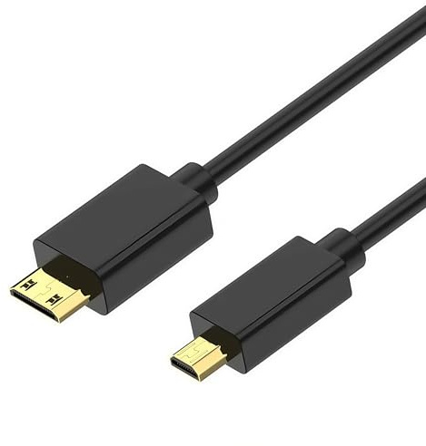Techrum 4K 60Hz Micro HDMI to Mini HDMI Cable, Mini HDMI Male to Micro HDMI Male Cable, 3D 1080P HDMI Type D to HDMI Type C Adapter for Raspberry Pi 5/4, Camera, Monitor (80cm)
