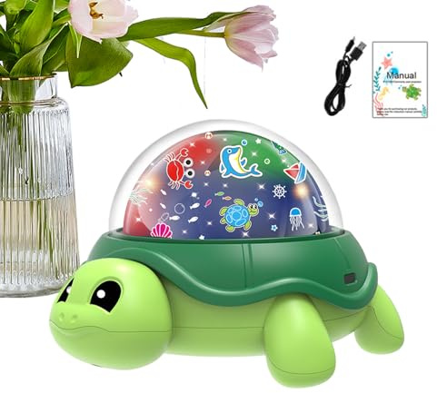 Générique Projecteur Lumineux Pour Chambre Enfant,Lampe Projection Mignonne | Lampe Décorative Tortue 4 Couleurs Ambiance Lumineuse Chambre Bébé Ado Décoration