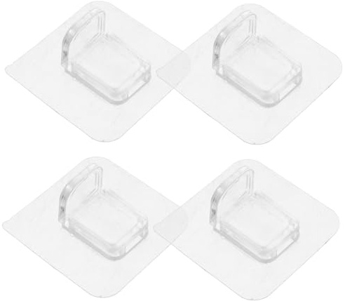 FUNOMOCYA Clips Adhésifs Antidérapants 8 Pièces en Plastique Faciles à Installer et Retirer de Support de Fixation pour Parc à Bébé pour Usage Intérieur et Extérieur