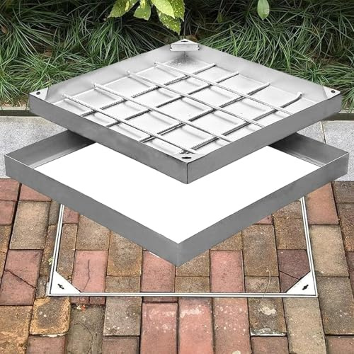 304 Rostfritt Stål Flush Manhole Cover Invisible förseglat Lock Heavy Duty Dräneringspanel för inomhusinspektion Kammargolv Integration Säker Anti-stöld Design
