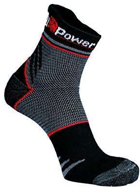 Calzini U-Power SUNNY, abbigliamento da lavoro casual, comodi, traspiranti, antisudore, piede imbottito, con supporto elasticizzato, per corsa, camminata, allenamento (Black Carbon-S)