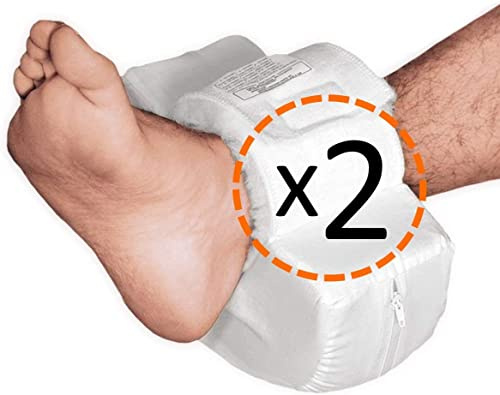 OrtoPrime Pack 2 Fersenschoner antidekubitus Kurvenform - Orthopädischer Fersen - und Ellbogenschützer - 2 Fersenschutz Dekubitus - Größe universell anpassbar - Schutz für füße für Rollstuhl und Bett