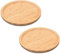 Teller aus Holz, 2 Stücke Hölzernes Serviertablett, Brot Holztablett, Kleiner Runder Hölzerner Teller für Untersetzer, Tee, Obst, Snacks, Kuchen, Weingläser (Eiche)