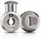 Tagliasigari a V con lama in acciaio inox e confezione regalo (argento)