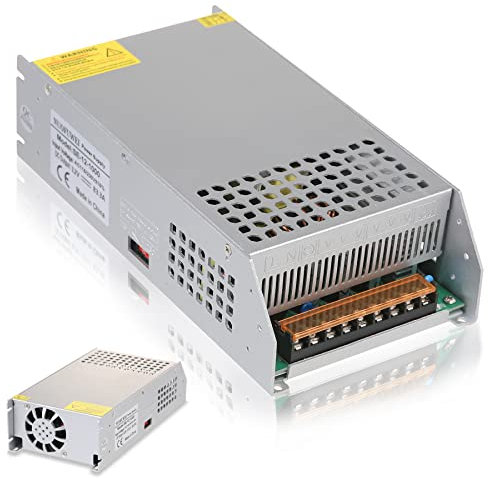 Trafo DC 12V 1000W Netzteil Transformator Schalternetzteil 230V AC auf DC Netzteil 12Volt 83A 1000W Transformator für LED Lichtleiste CCTV Kamera Sicherheitssystem Radio SMPS 110V/220V (2023 Upgraded)