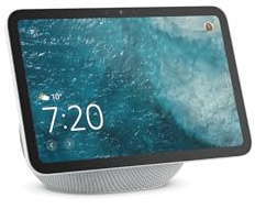 Amazon Echo Show 8 (neueste Generation), brillantes 8,7-Zoll-Display in HD-Auflösung mit raumfüllendem 3D-Audio und Alexa, Weiß