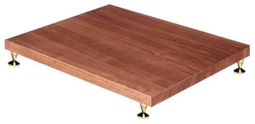 Easnuroz 1-stöckiges HiFi-Rack HIFI-Ständer Plattenspieler-Ständer 4-stöckige Holzböden Mehrzweck-HiFi-Rack AV-Regal Plattenspieler-Ständer for Verstärker/Turntable/Skybox/Drucker(45*45*6cm(1Tier))