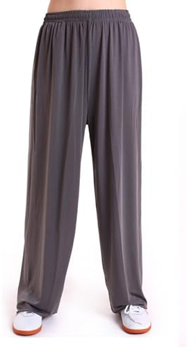XUHCLY Wing Chun Tai Chi Loose Pant Martial Arts Pants for Men Women Kung Fu Trousers Tai Chi Pants with Pockets(Size:L,Color:G)
