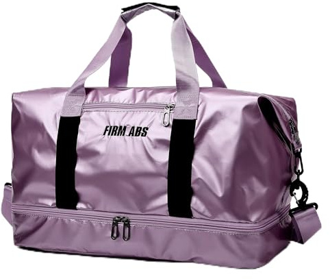 LEcylankEr Borsone Palestra Donna con Scomparto per Scarpe Borsone da Viaggio Impermeabile per Donna Borsa Palestra Grande Elegante con Scomparto Umido (Viola)