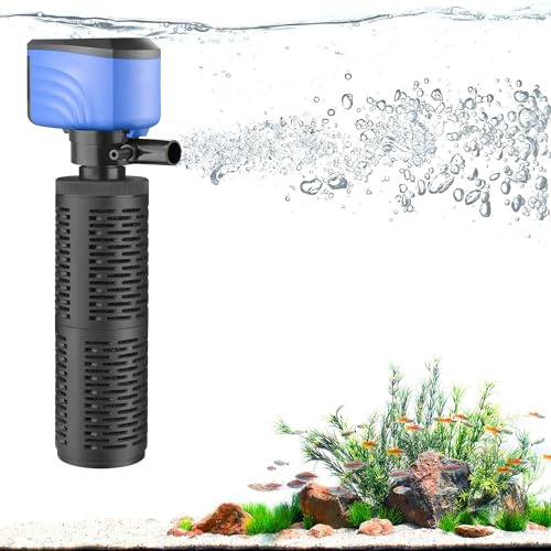 Aulofee 50-150 Gallon Submersible Aquarium Filter, Internel Fish Tank Filters for Large Tanks, Whisper Turtle Tank Filter for Small Pond, Saltwater & Freshwater