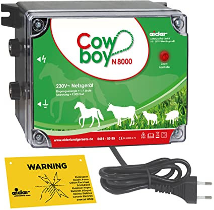 Eider Weidezaungerät Cowboy N8000 l Optimal für Pferde l Made in Germany Spitzenpreis
