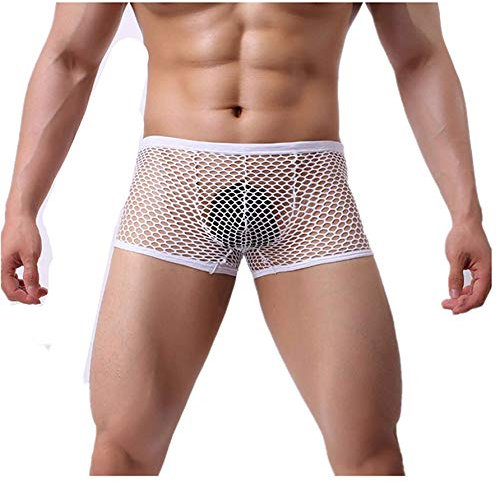 Kwelt Männer Transparent Mesh Herren Boxershort Briefs Ultrabequem Männer Unterwäsche Unterhose Slip Pants