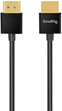 Cable HDMI Ultrafino de 35 cm/1,15ft, SMALLRIG 4K Hyper Super Flexible Slim Cable HDMI, ARC Tipo-A Macho a Macho para Cámara, Videocámara, Monitor - 2956