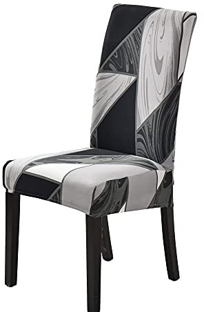 HZDHCLH Chair Covers Set of 4/6 Stretch Modern Chair Slipcovers for Dining Room Kitchen Wedding Party Washable Chair Protector (6pcs,geometry)