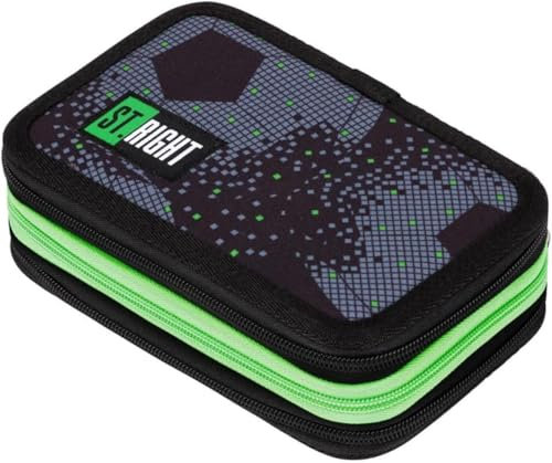Goldkids St. Right XXL Federtasche Federmappe Federmäppchen 46-teilig gefüllte Schüleretui 3-stöckig 19 x 13 x 7 cm inkl. Hausaufgabenheft Master Gamer Pixel