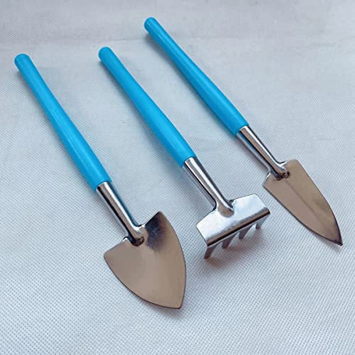 FRAHS Sukkulente Werkzeuge, Mini-Garten-Werkzeuge Set, Transplantierwerkzeuge Miniatur-sukkulenten Handwerkzeuge Set Gartengeschenke für Frauen Männer (Color : Pink)