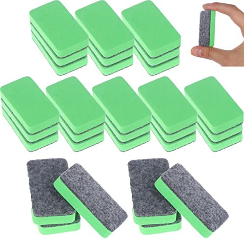 Wudaizhi 30 mini whiteboard-suddgummi – filttyg torradering brädrengöringsmedel för barn, skola, kontor och hem