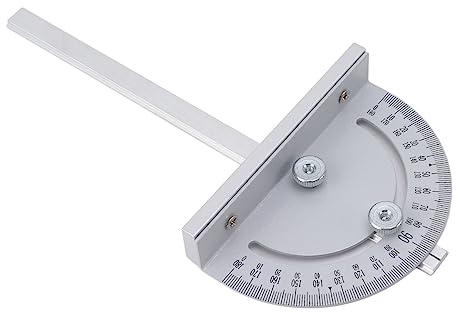 Professionell Vinkelmätare 180° i Aluminium för Träbearbetning och Snickeri, Precisionsmätskiva för Precisionsarbete med Stor Noggrannhet