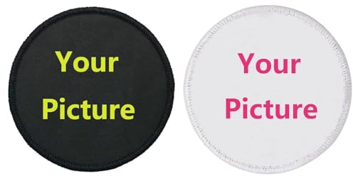 Toppa Stampata con Immagine Personalizzata, Toppe Tattiche Personalizzate da Stirare/Cucire/Agganciare per Giacche. Aggiungi la tua Foto/Logo/Testo Stampato su Tessuto-Rotondo