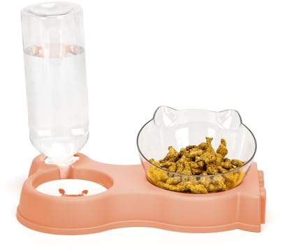 Patapalooza Set 2 en 1 pour Nourriture et Eau pour Chats, Design Compact, Facile à Nettoyer, matériaux résistants, idéal pour l'alimentation et l'hydratation.