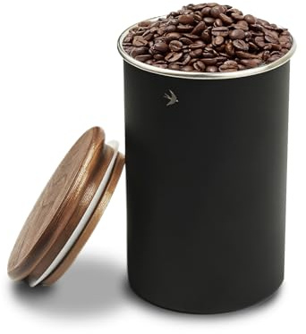 Kitchnexus Boîte à café hermétique de 550 ml pour grains de café de 180 g en acier inoxydable