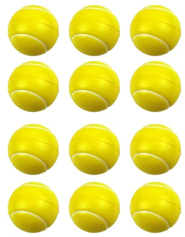 Genérico 12 piezas bolas de tenis de espuma de 5 cm, bola de espuma infantil, mini pelotas de tenis, buena elasticidad, ideales para el entrenamiento diario, ideales para principiantes adultos jóvenes